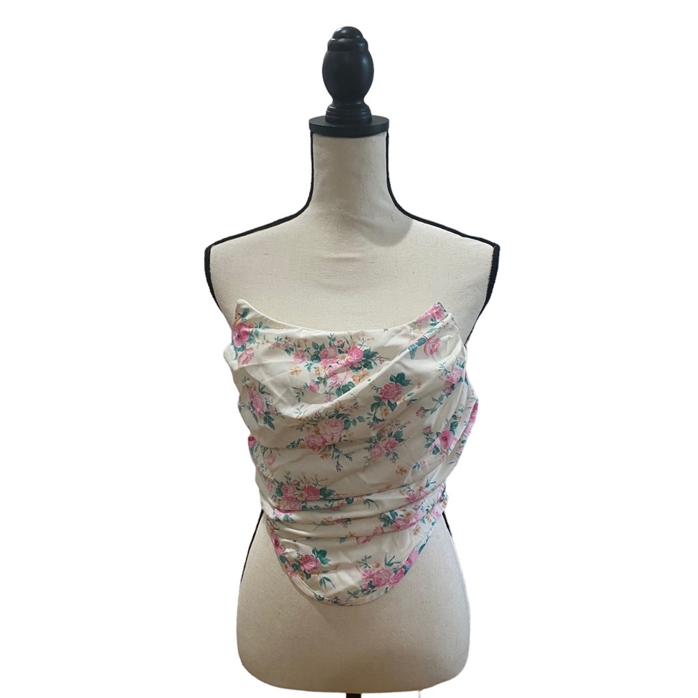 Floral Strapless Corset Top - Picture 1 of 2
